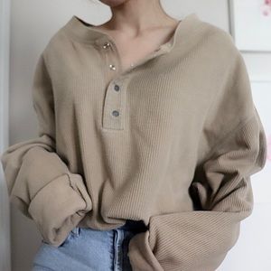 Harley Davidson tan long sleeve button up